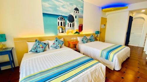 Sail Rock Beach Haus | 海灘戀情 Beach Love 近沙灘-國旅卡特約商店 陽台房 希臘地中海風格