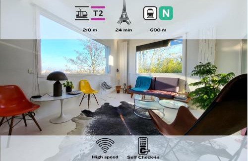 Meudon Wohnung | 360 : Superbe maison, rooftop, vue Tour Eiffel, T2