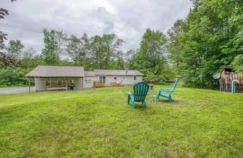 Woodsville Haus | 3BR with A/C, a Firepit and Private Lake Access!