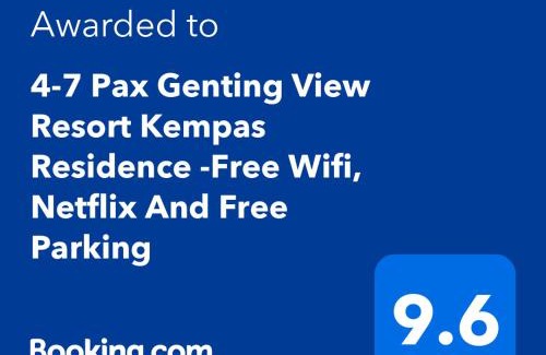 Genting Highlands Wohnung | 4-7 Pax Genting View Resort Kempas Residence -Free Wifi, Netflix And Free Parking