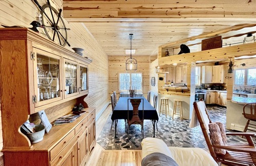 Central Lake Haus | 4bd/5ba Luxe Log Cabin - Sunset View of Torch Lake, Hiking Trails, Premier Golf