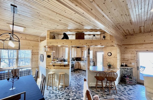 Central Lake Haus | 4bd/5ba Luxe Log Cabin - Sunset View of Torch Lake, Hiking Trails, Premier Golf