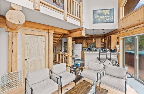 Twin Lakes Kabine | 4BD Log Home in Twin Lakes, Amazing Views, Pets OK