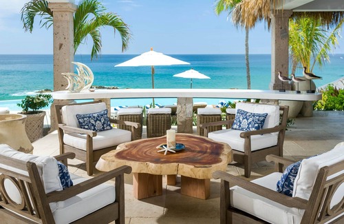 San Jose del Cabo Villa | 5 BR Beachfront Casa Roca de Pajaro w/WiFi, Heated Pool, Satellite TV + More!