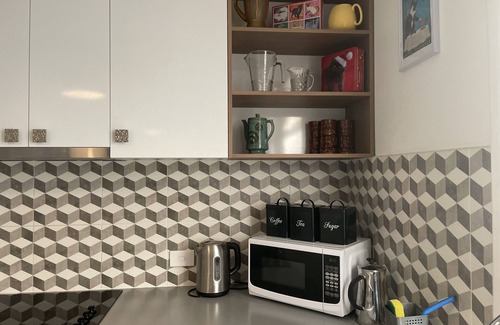 Greenways Landing Haus | A Modern/Retro styled home with a fun black Cat theme.