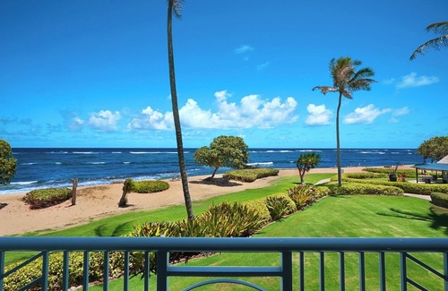Wailua Eigentumswohnung | OCEANFRONT Bliss A206, 3 Schlafzimmer, erstklassige Lage, Resort, Pool & Restaurant * AC *
