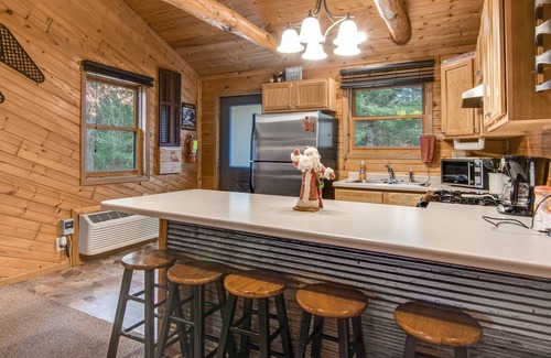 New Lisbon Kabine | Adorable cabin with pond access, WiFi, furnished porch, & gas fireplace