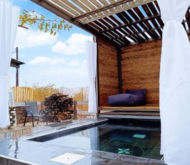 Corinth Haus | Agios Ioannis Stone Cottage with Private Heated Pool & Hydro-massage