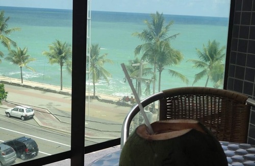 Boa Viagem Wohnung | Tolles Apartment an der Küste von Boa Viagem mit Pool auf der Dachterrasse und Meerblick