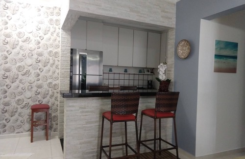 Tombo Wohnung | Reichlich ap. Praia do Tombo 1 Bett 02 Betten. mit balkon amerikanische küche 150m vom ma