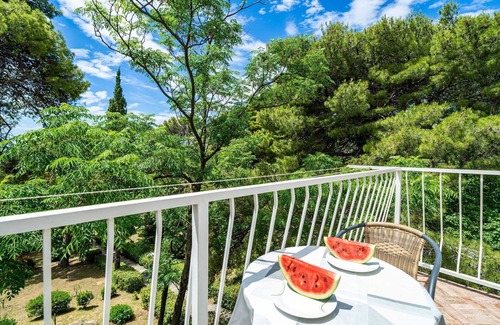 Srebreno Wohnung | Apartment & Rooms Papa - Premium Double or Twin Room with Balcony and Partial Sea View (Soba 2)