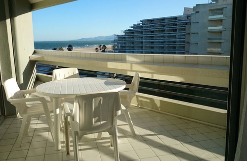 La Cote Radieuse Wohnung | Apartment direkt am Meer Luxusgebäude Canet Sud, Parkplatz und gratis WIFI