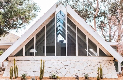 Palm Springs Haus | Architecturally stunning A-Frame desert home. Feat. Pool/Hot Tub/Artist Studio.