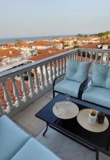 Polichrono Wohnung | Artemis Apartments Тюркоазна гледка към морето