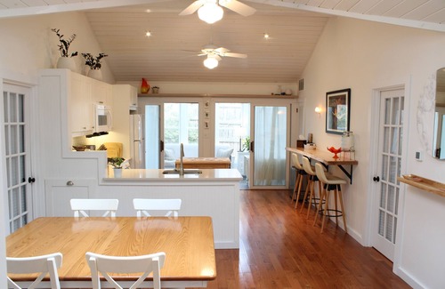 Michiana Hütte | Bright Scandinavian-style cottage with large, private wooded yard