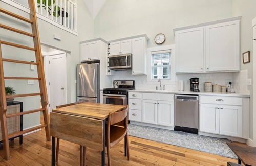 Seabrook Haus | Back Home, bring your pup along and enjoy the orchard cabin!