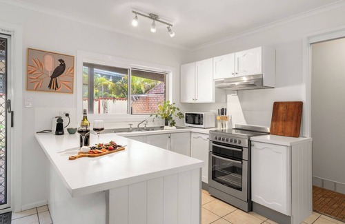 Emerald Beach Haus | Beach Cockatoo, Sleeps 4, start your day with a surf or walk on the beach