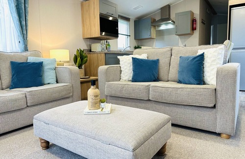 Cayton Bay Haus | Roulotte-Luxus-Eigenes Badezimmer-Blick auf den Wald-Beach Grove