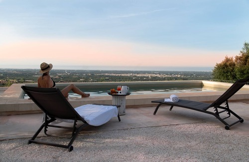 Fasano Haus | Panoramatischer Trullo mit Pool, 10 Minuten vom Meer entfernt, für 6 Personen