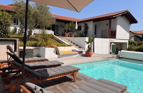 Arcangues Haus | Biarritz, Ruhiges Haus für 8 Personen mit Pool in Südlage 10 Minuten von den Stränden entfernt