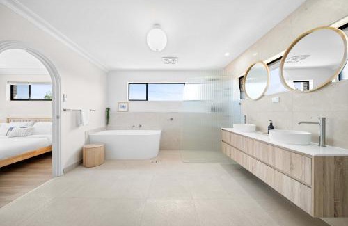 Woorim Haus | Bribie Beach House with Pool - Walk to Surf & Shops