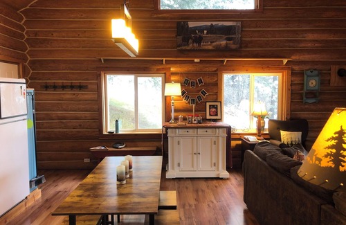 Sagle Kabine | Cabin in the woods, with lake view and hot tub
