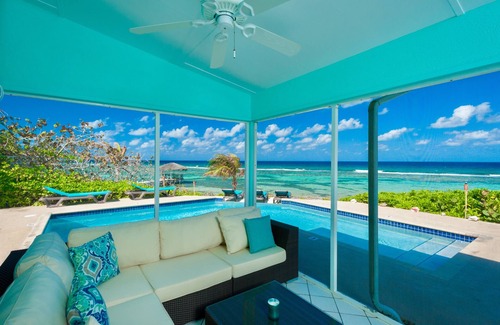 North Side Villa | CALYPSO BLUE: Modern Beachfront Villa with Pool and Beautiful Sunsets!