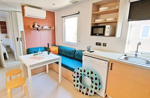 Bauduen Haus | Camping Tikayan Rives du Lac de Sainte Croix*** - Mobile home Maryland Comfort 5 rooms 8/10 people Air-conditioned