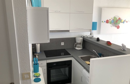 La Cote Radieuse Wohnung | CANET SUD, T1 bis LUXURY AIR CONDITIONED, MEERBLICK - DIREKTER STRAND, WIFI, geschlossene Garage