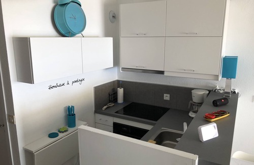 La Cote Radieuse Wohnung | CANET SUD, T1 bis LUXURY AIR CONDITIONED, MEERBLICK - DIREKTER STRAND, WIFI, geschlossene Garage