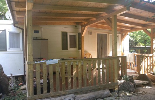 Palazzuolo sul Senio Wohnmobilvermietung | Caravana "Le Sorgenti - Mobile Home 55" con vistas a la montaña, jardín y aire acondicionado