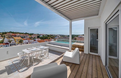 Ferragudo Skihütte | Casa Alba - Luxuriöses Stadthaus in Ferragudo mit Tauchbecken