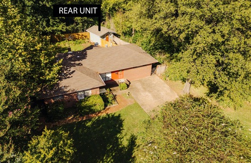 Memphis Haus | Centrally Located Memphis Tiny Home Queen Bed REAR