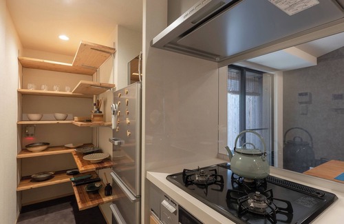 Higashiyama Villa | Certify Kyomachiya [Himoewya] Fully furnished house with a walk to Kiyomizu-dera Temple, Chiji-in Temple, Yasaka Shrine and Kyoto National Museum of Art.