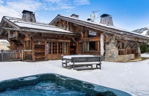 Megeve Skihütte | Chalet montagnard à Rochebrune avec jacuzzi, sauna, 6 chambres, proche des pistes, accueil 12 pers - FR-1-569-37