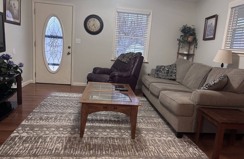 Mountain City Haus | Charming 3-bedroom house in Mountain City beautiful big coy pond in backyard