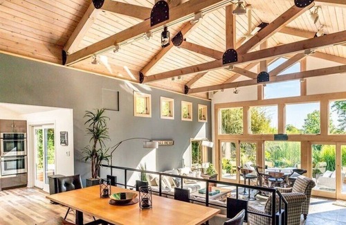 Mattituck Haus | Chic Mattituck waterfront home with beautiful views, slate patio, secluded,...