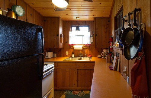 Lake Ripley Hütte | Klassische Kabine / Hütte mit großem Bildschirm Veranda, Stein Kamin, knorrige Kiefer Wände