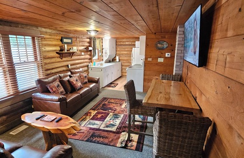 Houghton Lake Kabine | Cozy 2-bedroom log cabin in charming Houghton Lake with AC