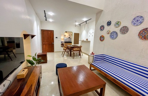 Bambolim Wohnung | Cozy 2BHK by Bambolim Beach & Grand Hyatt – Embrace Susegad Living