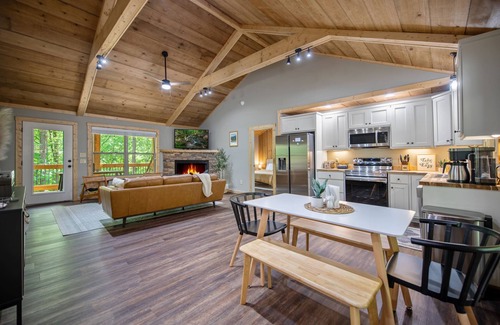 Ellijay Kabine | Cozy Boho Cabin with Hot Tub and Resort Amenities Access