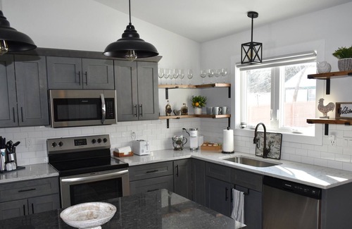 Williams Bay Haus | New construction home just a few minute walk to the lake.