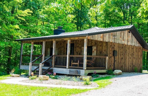 Madison Kabine | Cozy Rustic Cabin w/Hot Tub & Scenic Trails in Ohio’s Wine Country