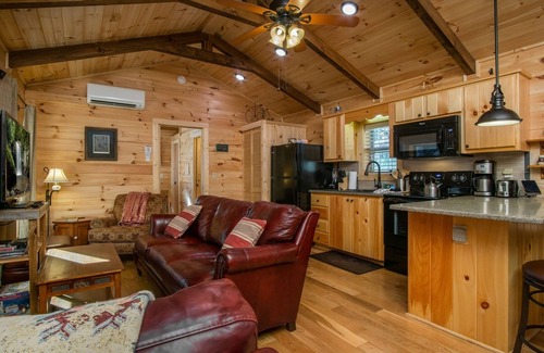 Pisgah Forest Haus | Creekside Blockhaus in der Nähe von Pisgah Forest