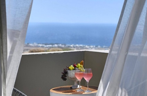 Exo Gonia Villa | Delightful Santorini Villas | 4 Bedrooms | Villa Killua | Spacious Terraces with Hot Tubs | Exo Gonia Aside