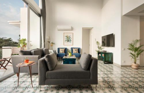 Nerul Wohnung | El Reino Elegant 2&3BHK Apartments 10 Minutes to Candolim with Pool & Kitchen, Wifi, Security