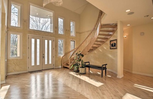 Riverwoods Villa | Elegant Riverwoods Escape with Private Sauna!