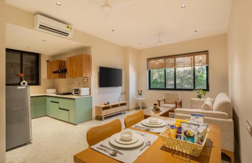 Saipem Wohnung | ELIVAAS 1 BHK with Jacuzzi & Lift - Kamerios Brisa