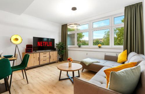 Recklinghausen Wohnung | Exklusives Studio - Zentral Innenstadtlage - Kostenloser Parkplatz - Aufzug - Modern für bis zu 4 Personen - Smart Home