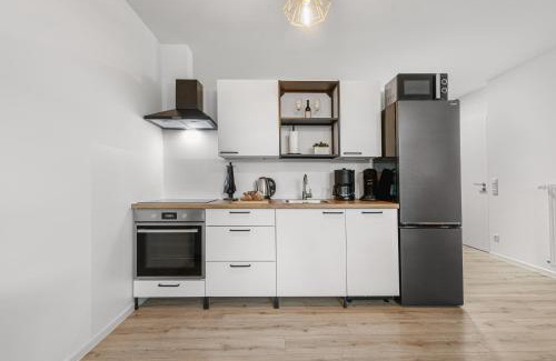 Recklinghausen Wohnung | Exklusives Studio - Zentral Innenstadtlage - Kostenloser Parkplatz - Aufzug - Modern für bis zu 4 Personen - Smart Home